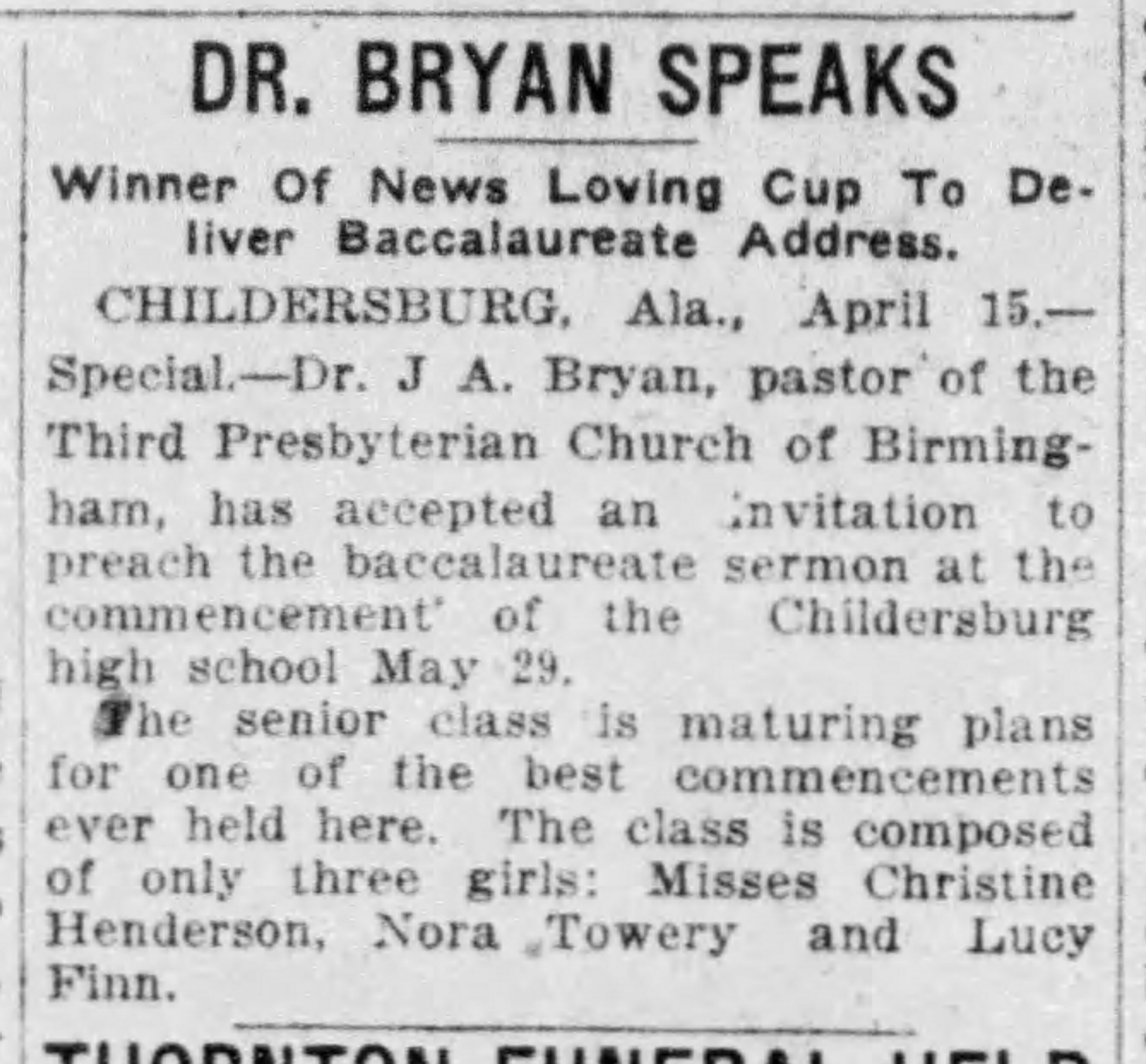 Dr. Bryan Speaks